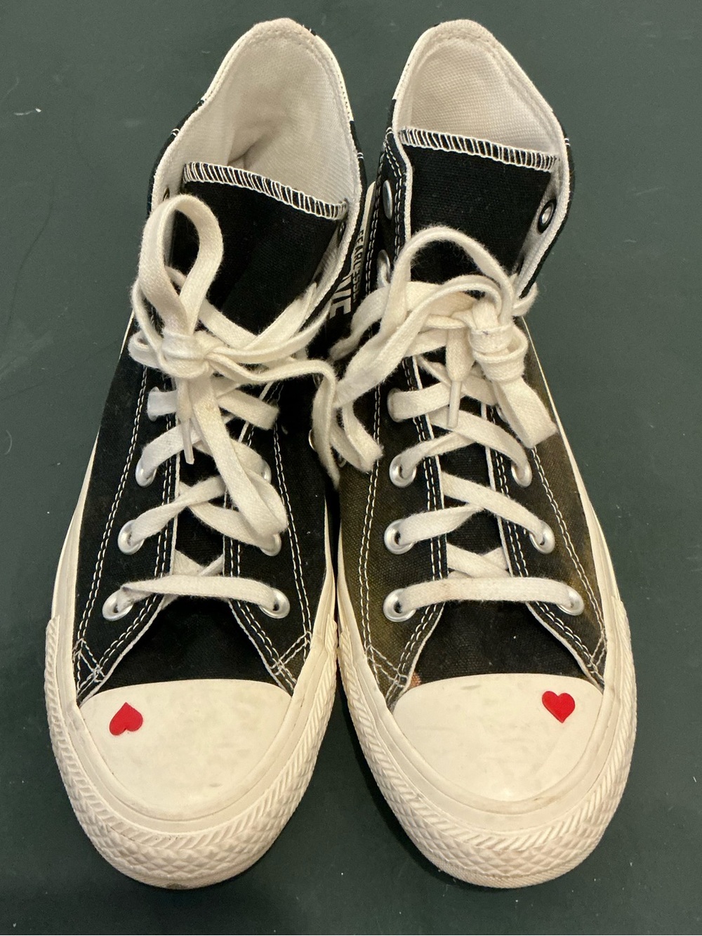 Converse Love Fearlessly Yourself First (one shoe is discolored)